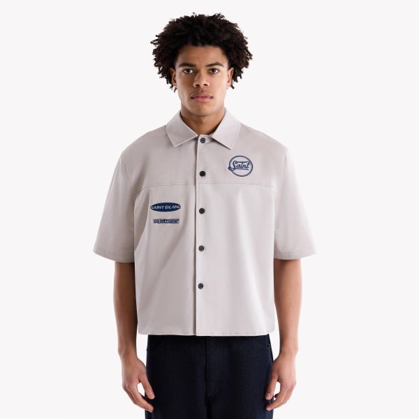 Saint Blanc Boxy Chain Overshirt Grijs