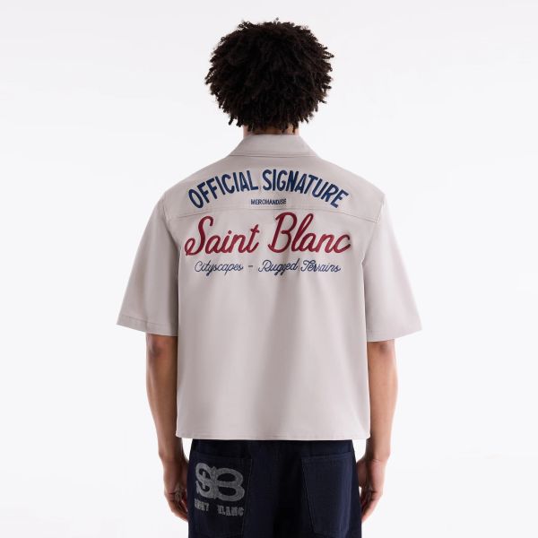 Saint Blanc Boxy Chain Overshirt Grijs