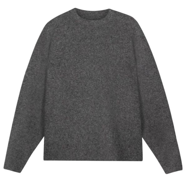 Saint Blanc Classic Logo Alpaca Knit Sweater Antraciet