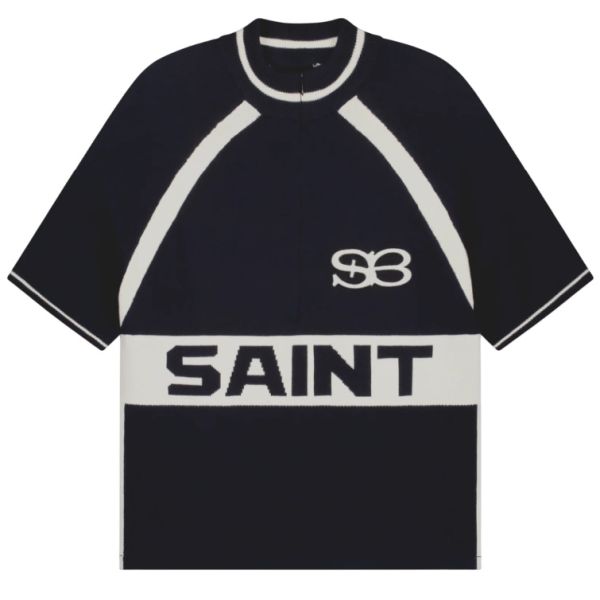 Saint Blanc Cycling Knit Polo Donker Blauw