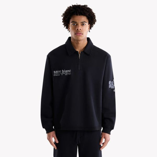Saint Blanc Dynamic Quarter Zip Sweater Zwart