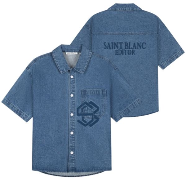 Saint Blanc Editor Denim Overhemd Blauw