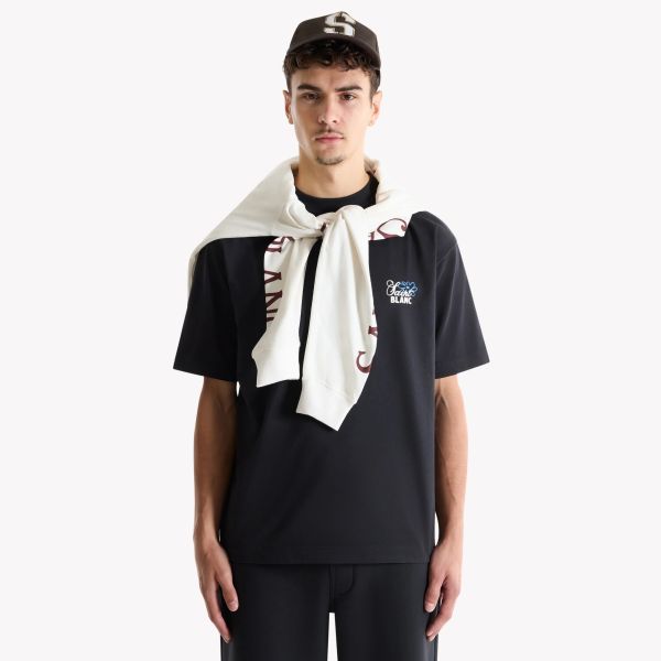 Saint Blanc Flower T-shirt Zwart
