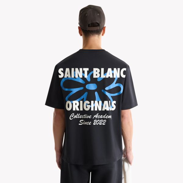 Saint Blanc Flower T-shirt Zwart
