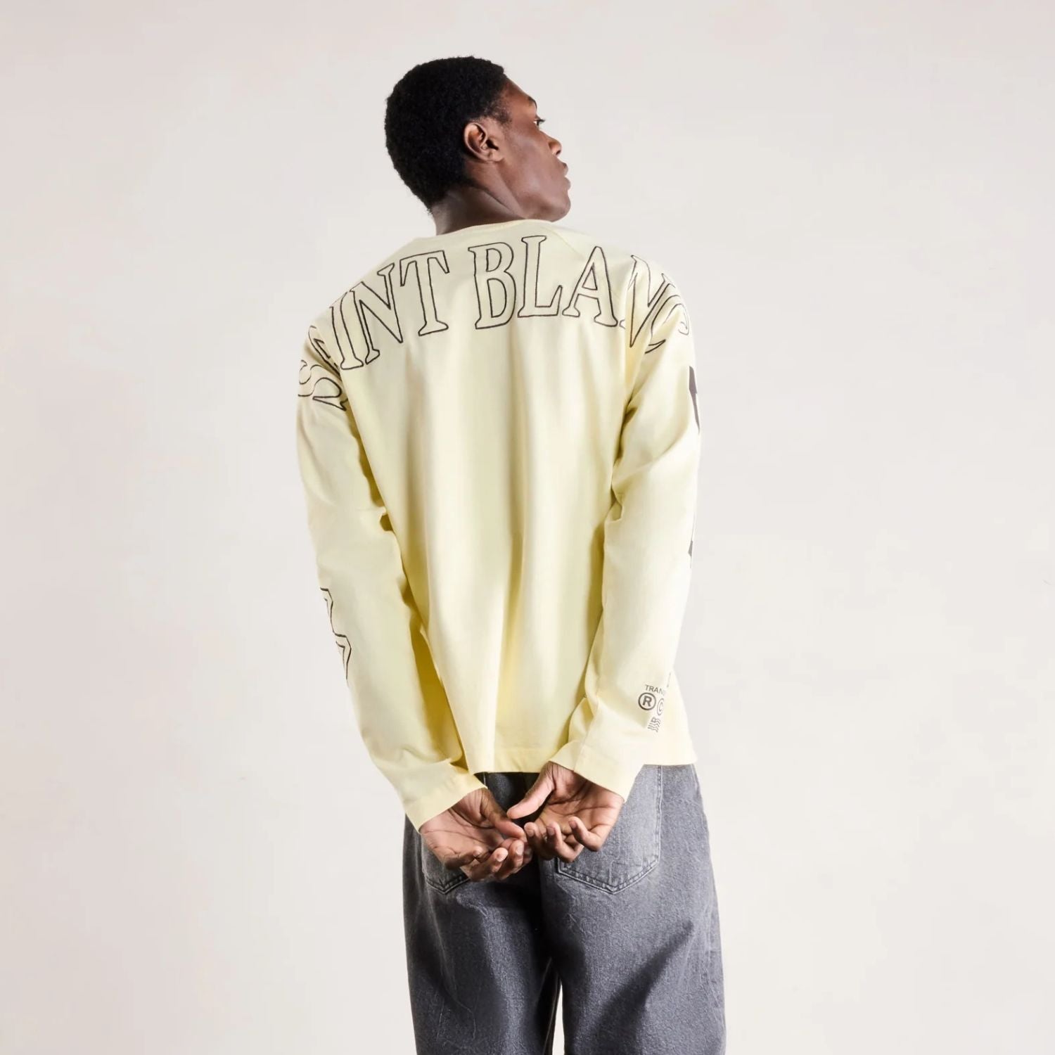 Saint Blanc Multi Logo Raglan Longsleeve T-shirt Geel