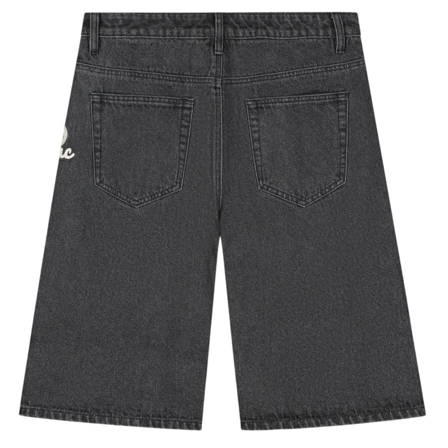 Saint Blanc Oval Logo Denim Korte Broek Zwart