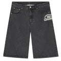 Saint Blanc Oval Logo Denim Korte Broek Zwart