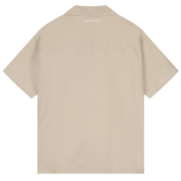 Saint Blanc Paneled Logo Overhemd Beige