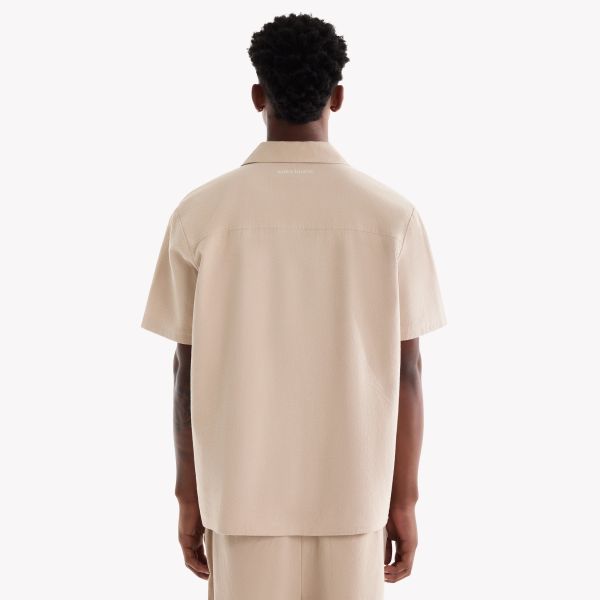 Saint Blanc Paneled Logo Overhemd Beige