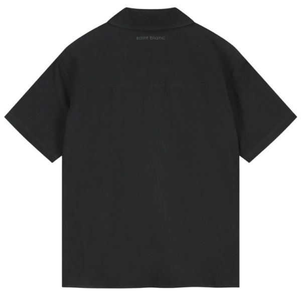Saint Blanc Paneled Logo Overhemd Zwart