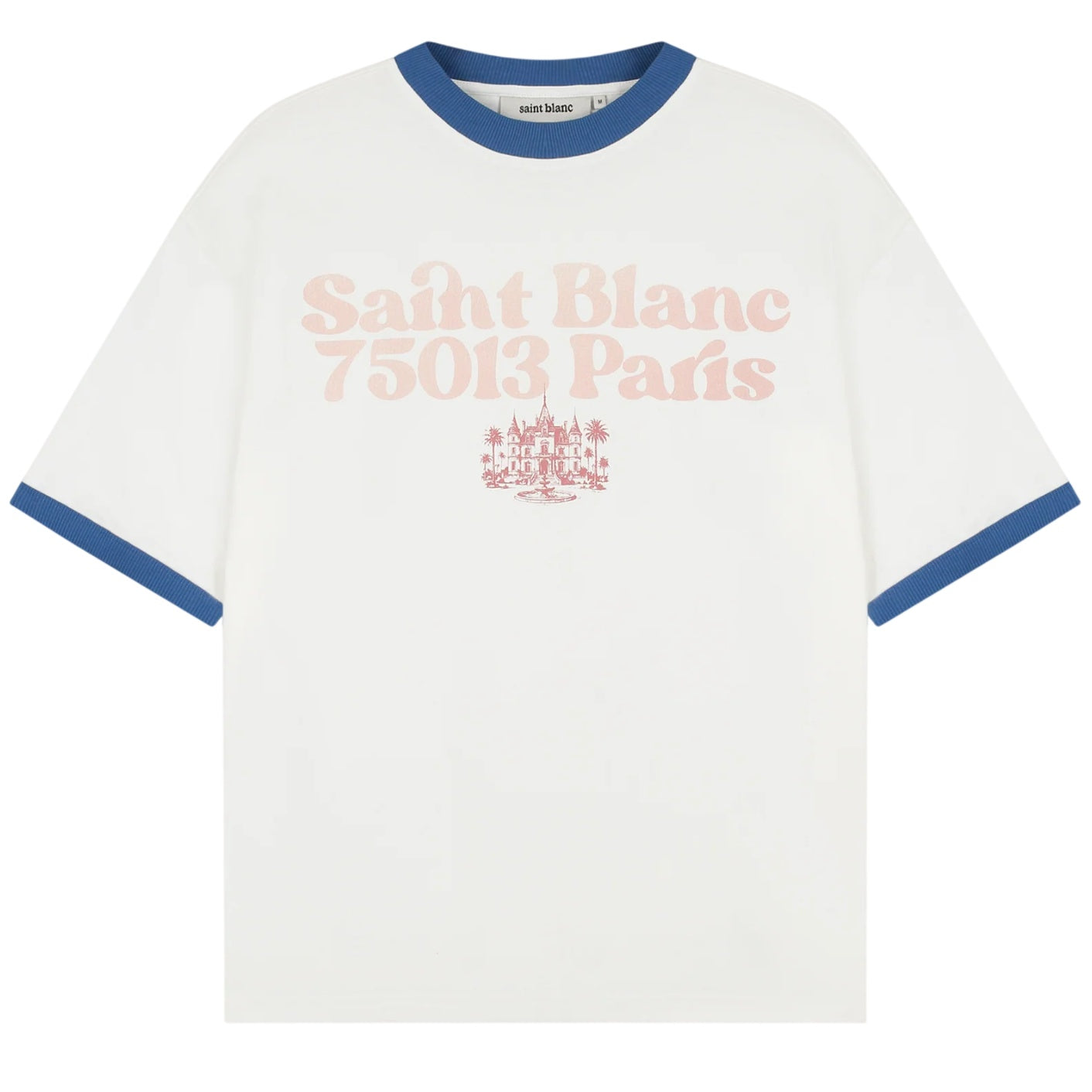 Saint Blanc Postcode T-shirt Wit