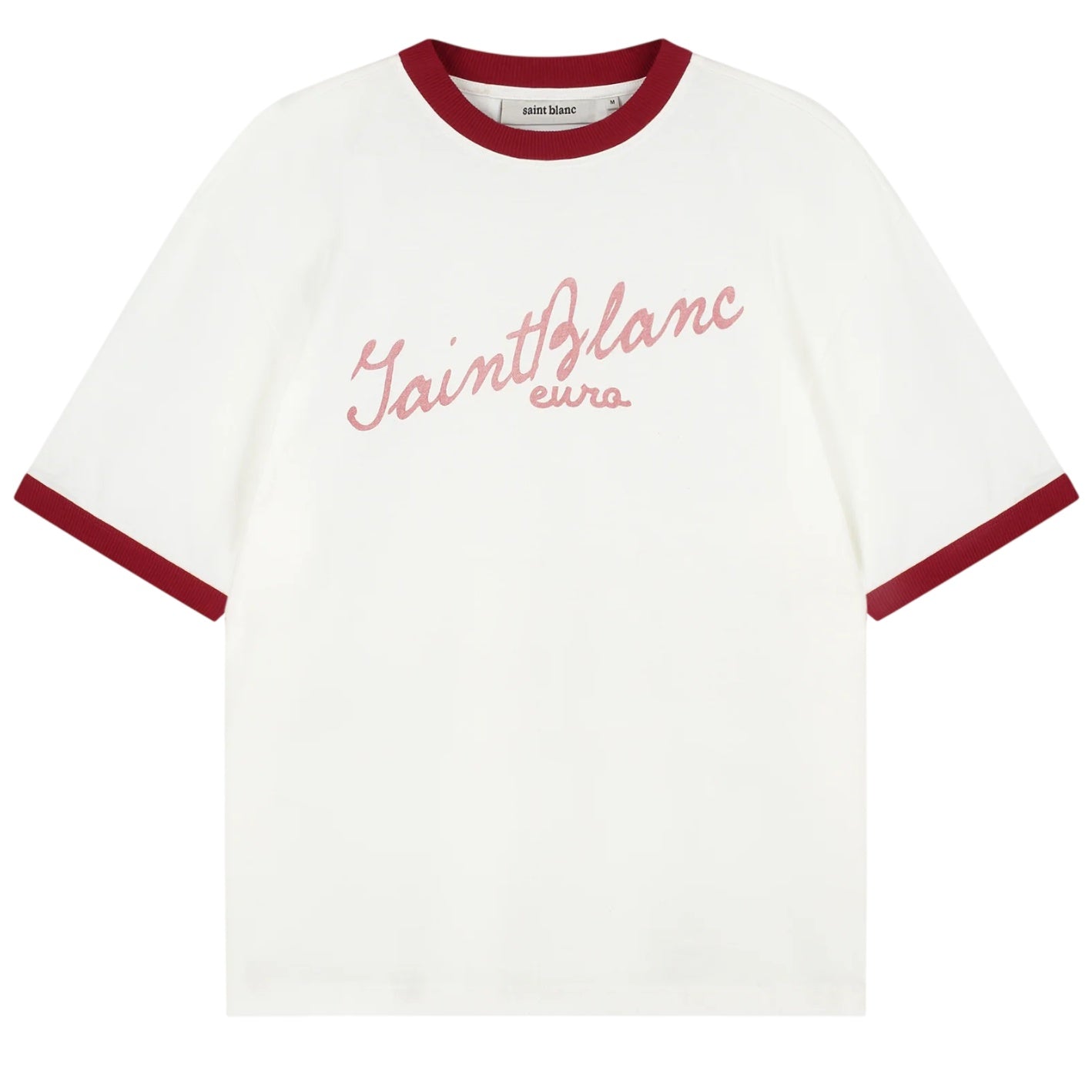 Saint Blanc Scribble Ringer T-shirt Wit