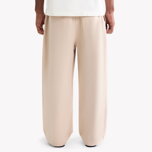 Saint Blanc Stitched Linen Broek Beige