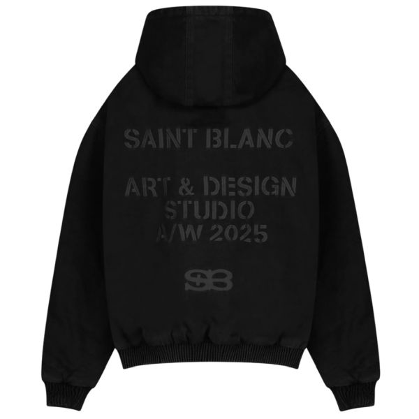 Saint Blanc Studio Denim Bomber Jas Zwart