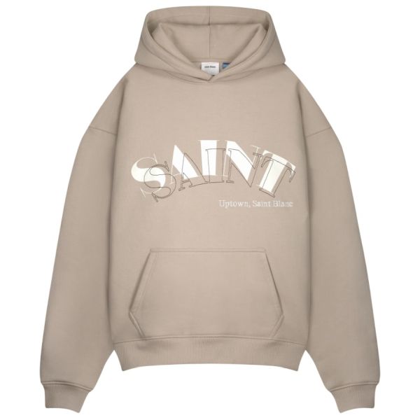 Saint Blanc Top Stitch Hoodie Grijs/Beige