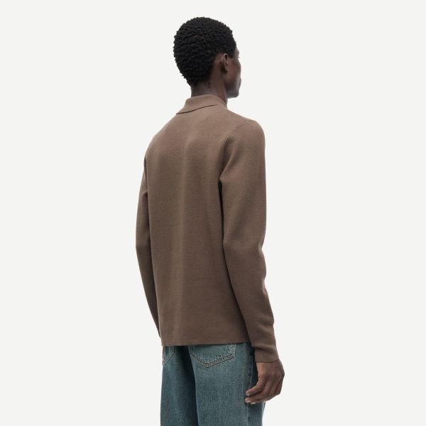 Samsøe Samsøe Guna Half Zip Sweater Bruin