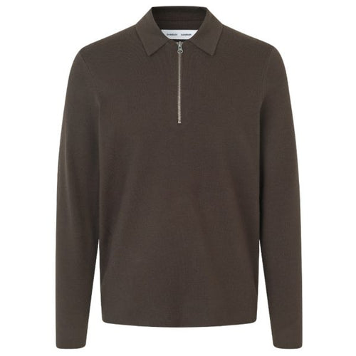 Samsøe Samsøe Guna Half Zip Sweater Bruin