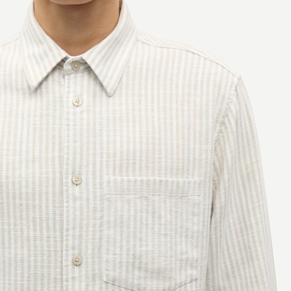 Samsøe Samsøe Liam Overhemd Beige/Wit
