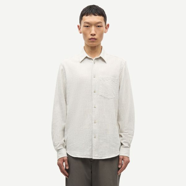 Samsøe Samsøe Liam Overhemd Beige/Wit