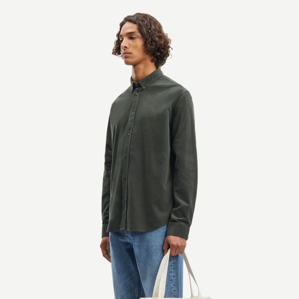 Samsøe Samsøe Liam Overshirt Donker Groen