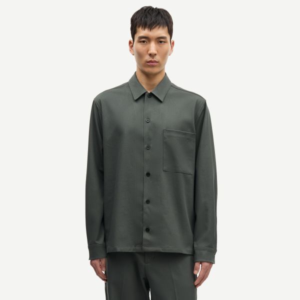 Samsøe Samsøe Sadamon Go Overshirt Donker Groen