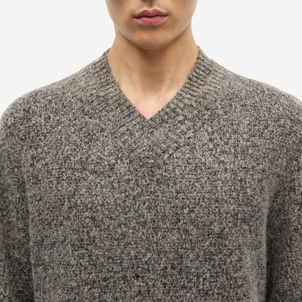 Samsøe Samsøe Safloyd V-Neck Sweater Grijs
