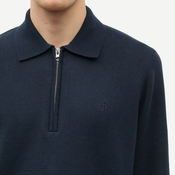 Samsøe Samsøe Saguna Half Zip Longsleeve Polo Navy