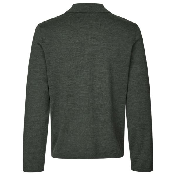 Samsøe Samsøe Sarowan Longsleeve Polo Donker Groen