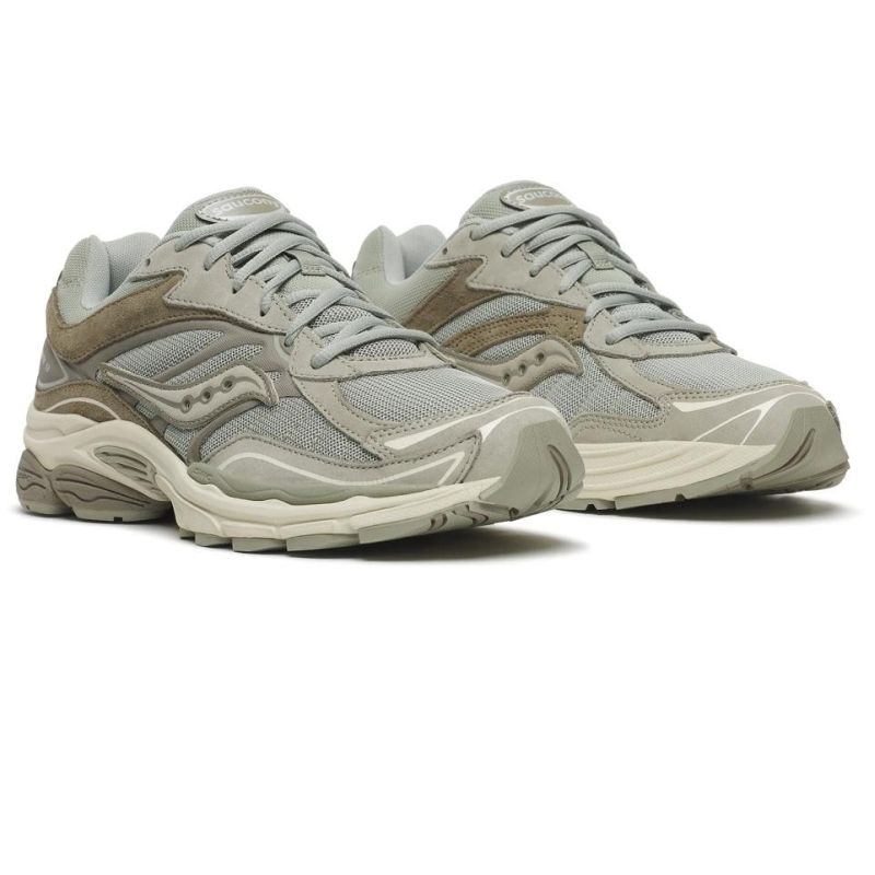 Saucony Progrid Omni 9 Suede Sneaker Grijs/Groen