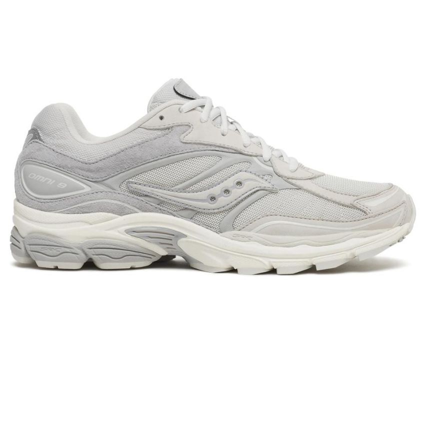 Saucony Progrid Omni 9 Suede Sneaker Off White