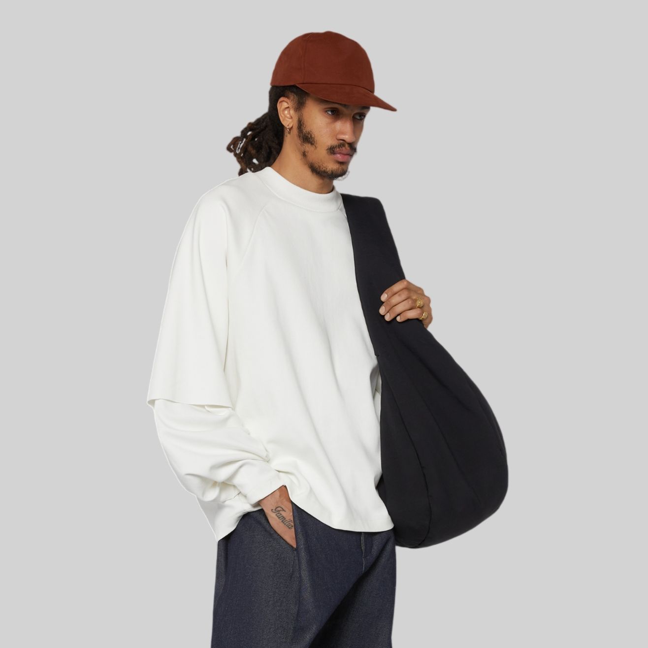 Seventh Raglan Layered Longsleeve T-shirt Off White