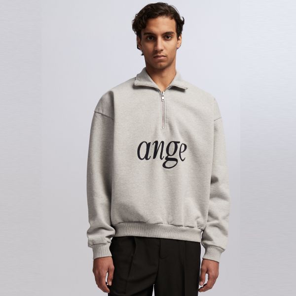 ANGE Projects Half Zip Sweater Grijs