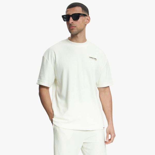 Croyez Plisse T-shirt Off White