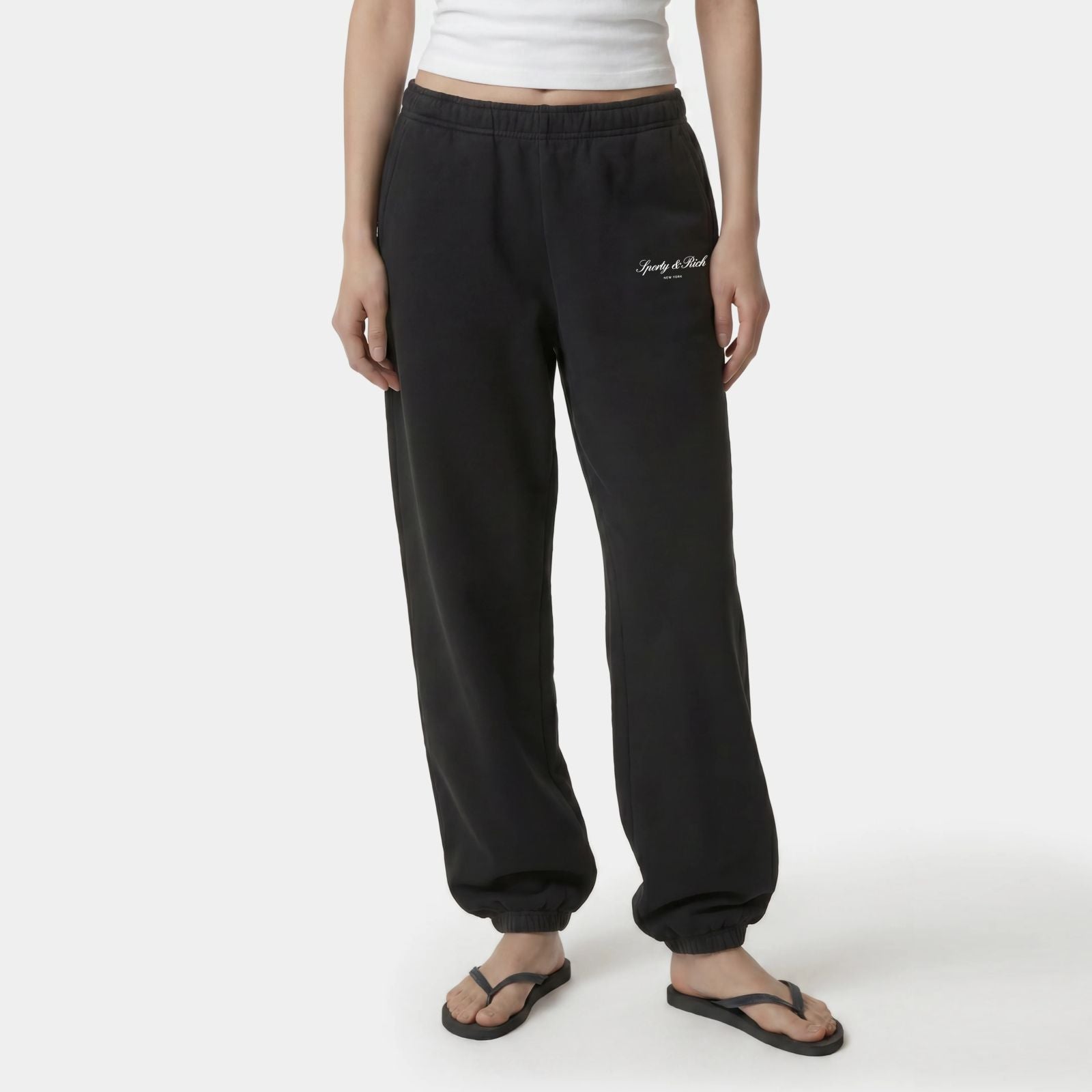 Sporty & Rich Signature NY Trainingsbroek Zwart