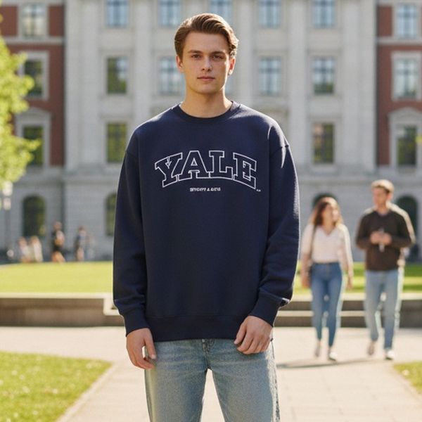 Sporty & Rich Yale Ivy Sweater Navy