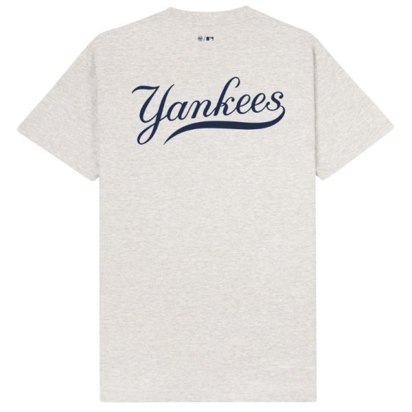 Sporty & Rich Yankees Curve T-shirt Grijs