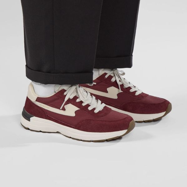 Stepney Workers Club Osier S-Strike Suede Mix Sneaker Rood