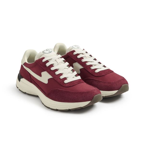 Stepney Workers Club Osier S-Strike Suede Mix Sneaker Rood