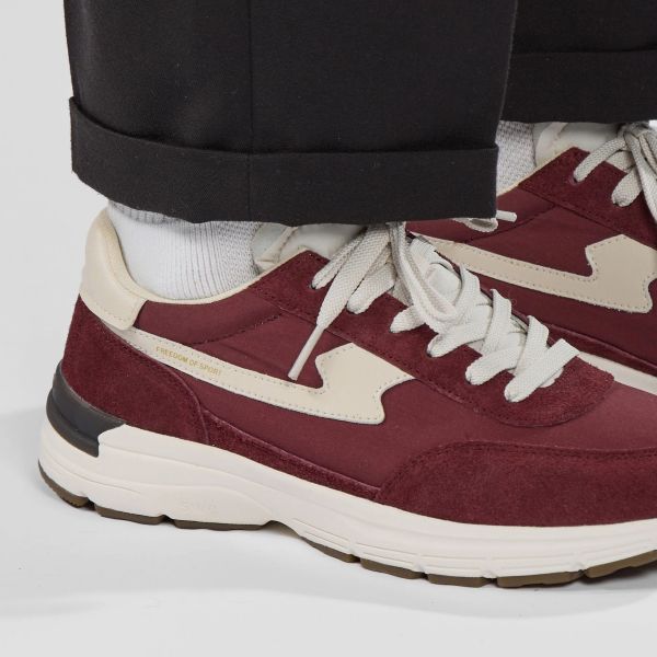 Stepney Workers Club Osier S-Strike Suede Mix Sneaker Rood
