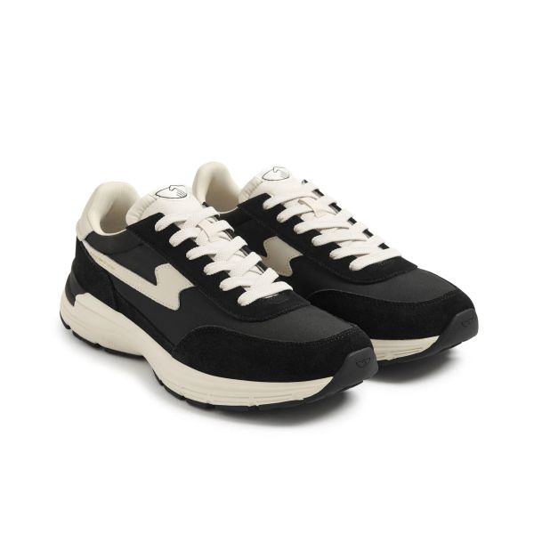 Stepney Workers Club Osier S-Strike Suede Mix Sneaker Zwart