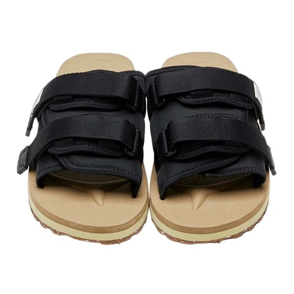 Suicoke Moto-Cab Eco Slippers Zwart/Beige