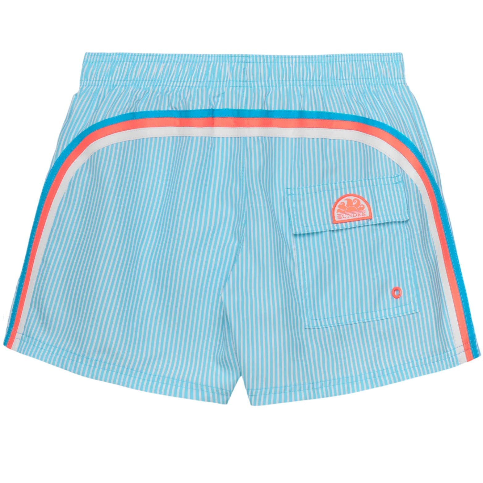 Sundek Printed Striped Zwembroek Licht Blauw