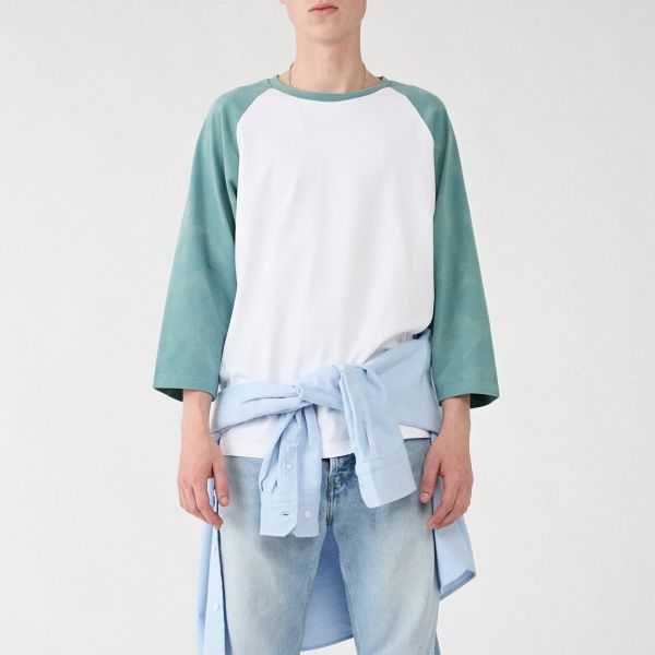 Tenue Ruth Longsleeve T-shirt Wit/Groen