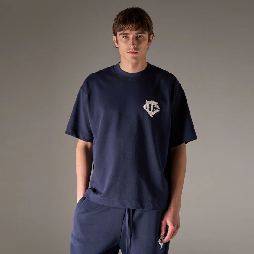 The Couture Club Applique Monogram Emblem T-shirt Navy