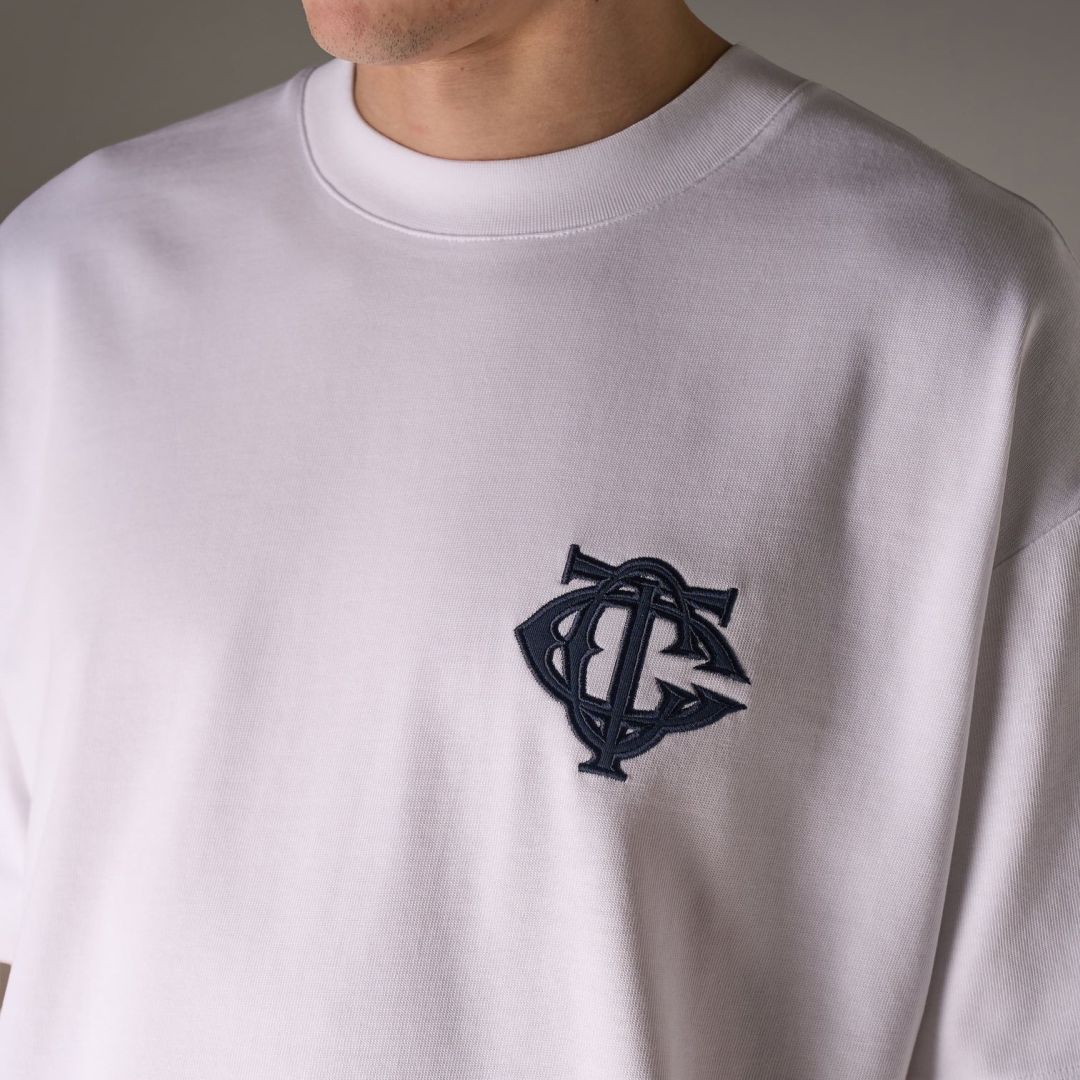 The Couture Club Applique Monogram Emblem T-shirt Wit