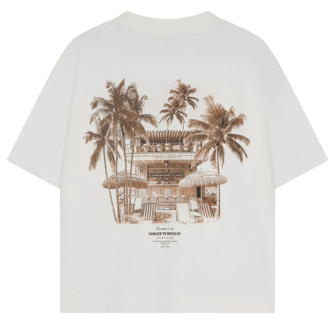 The Couture Club Beach Club Graphic T-shirt Off White/Bruin