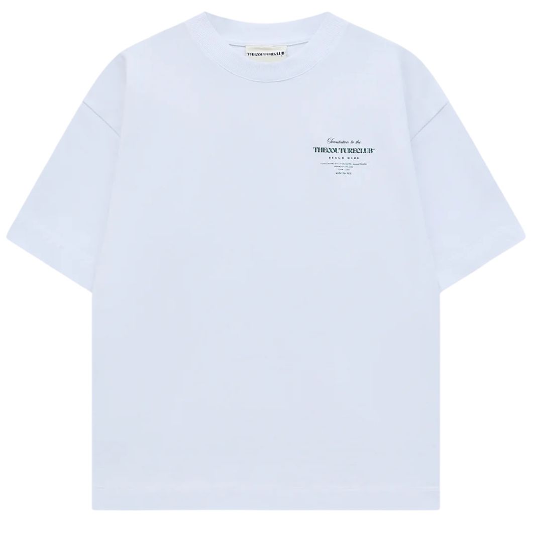 The Couture Club Beach Club Graphic T-shirt Wit/Groen