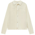 The Couture Club Contrast Knit Crochet Overhemd Off White