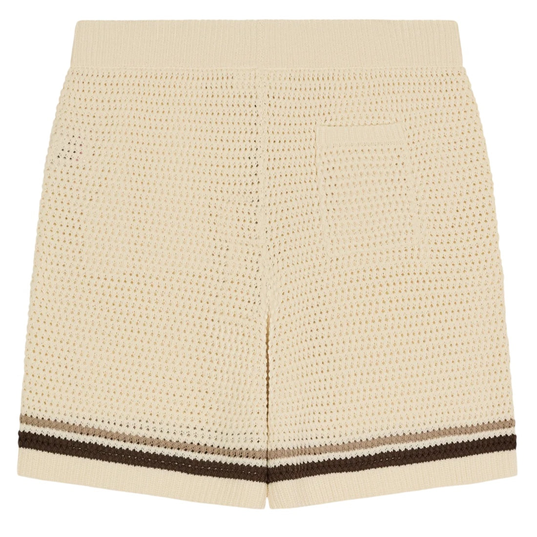 The Couture Club Crochet Knitted Stripe Korte Broek Off White