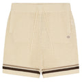The Couture Club Crochet Knitted Stripe Korte Broek Off White